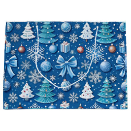 Sofistikerad blå julklapp Papper för