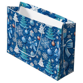 Sofistikerad blå julklapp Papper för