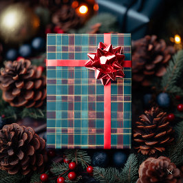 Sofistikerad blå och burgundisk täckmantel - Klass Presentpapper