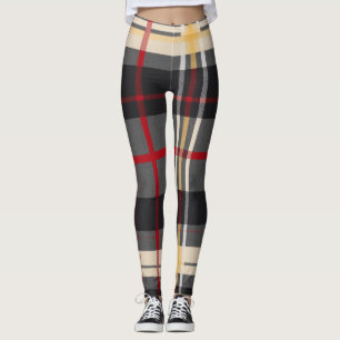 Sofistikerad blandning av tartan leggings