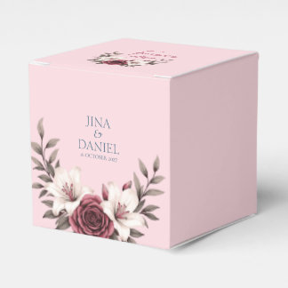 Sofistikerad Blommigt Micro-Bröllop Suite (Rosa) Presentaskar