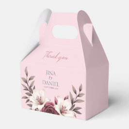 Sofistikerad Blommigt Micro-Bröllop Suite (Rosa) Presentaskar