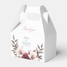 Sofistikerad Blommigt Micro-Bröllop Suite (vit) Presentaskar