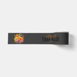 Sofistikerad blomsterdesign Svarta orange blommor