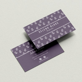 Sofistikerad Chic för Blommigt | Modern Elegant Visitkort