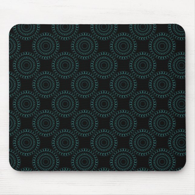 Sofistikerad Chic Mousepad, Teal Musmatta (Framsidan)