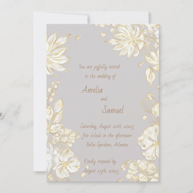 Sofistikerad design inbjudningar (Framsida)