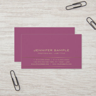 Sofistikerad design Modern Guld Plain Luxury Visitkort