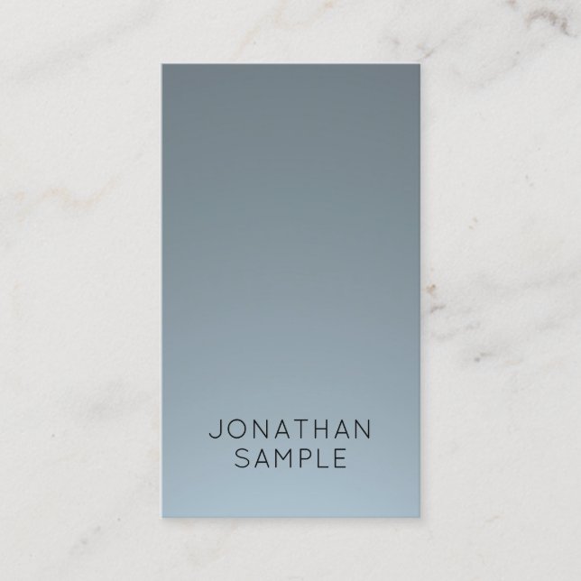 Sofistikerad enkel Lodrät design Modern Plain Visitkort (Framsida)