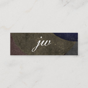 Sofistikerad Färgad Struktur med Monogram Mini Visitkort