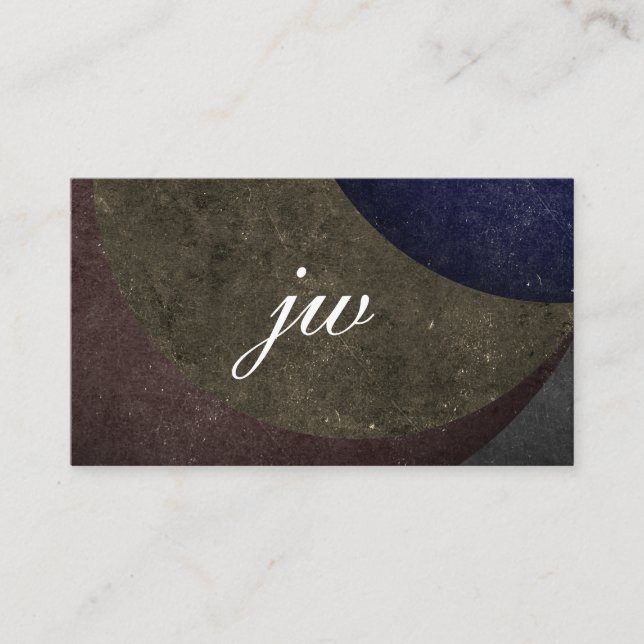 Sofistikerad färgad textur med monogram visitkort (Framsida)