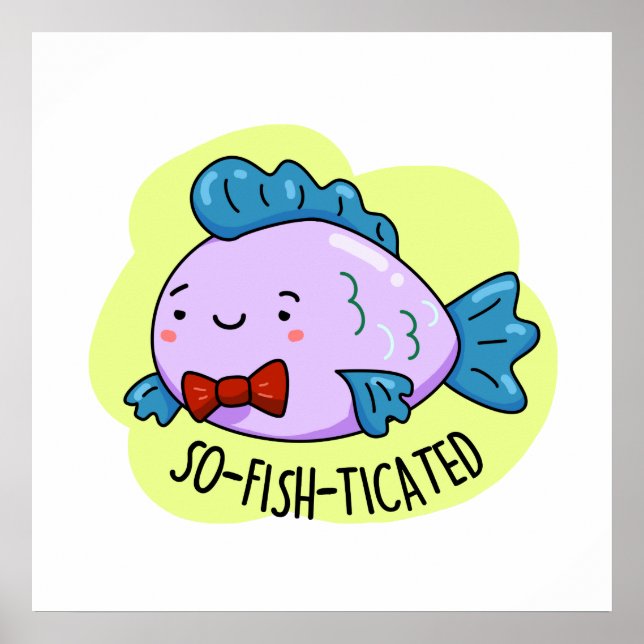 Sofistikerad fiskpun poster (Framsidan)
