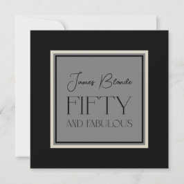 Sofistikerad för hans femtio och Fabulous Party Inbjudningar