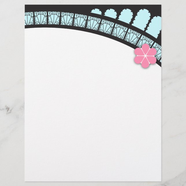 Sofistikerad Fransk Flair Letterhead (Framsida)