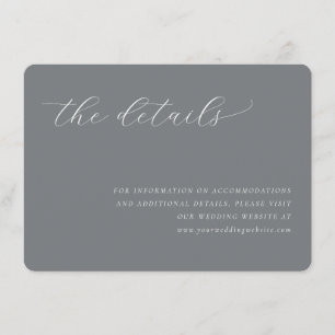 Sofistikerad Grå Minimalistisk Kalligrafi Tilläggskort