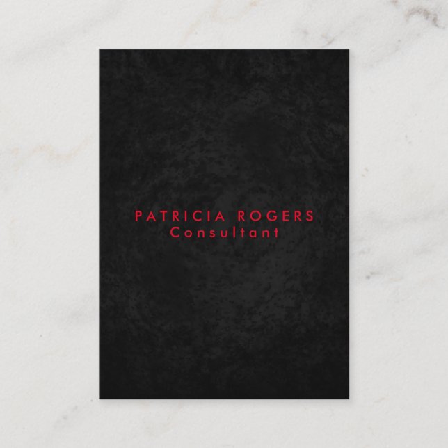 Sofistikerad Grått Black Red-Professionell Visitkort (Framsida)