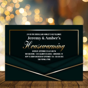 Sofistikerad Grönt Guld Hushållning Party Inbjudningar