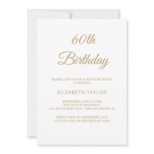 Sofistikerad Guld-kalligrafi 60:e födelsedag