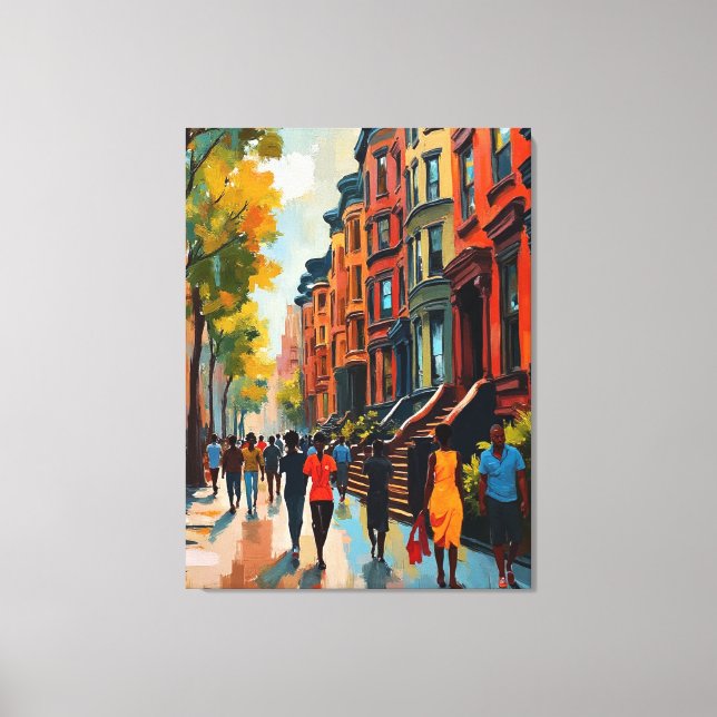 Sofistikerad Harlem Renaissance-gata Canvastryck (Framsida)