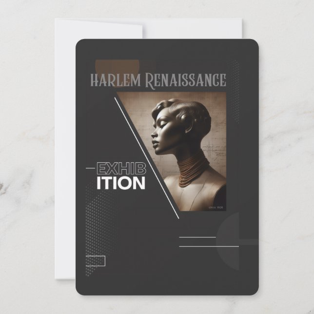 Sofistikerad Harlem Renaissance-utställning Inbjudningar (Baksida)