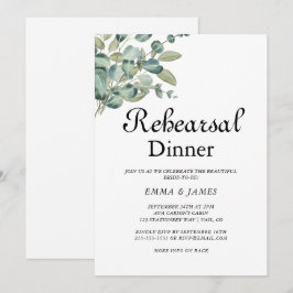 Sofistikerad inbjudan till Grey Rehearsal Dinner