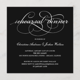 Sofistikerad inbjudan till måltid för skriptrepeti