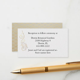 Sofistikerad information om Luxurious Guld Bröllop Tilläggskort