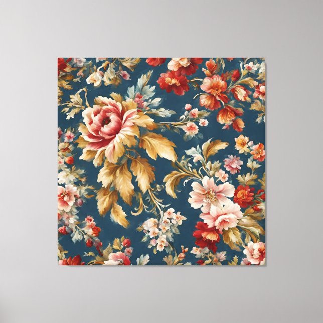 Sofistikerad italiensk vacker Blommigt Canvastryck (Framsida)