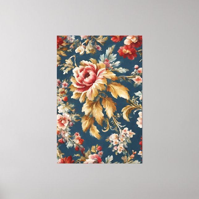 Sofistikerad italiensk vacker Blommigt Canvastryck (Framsida)