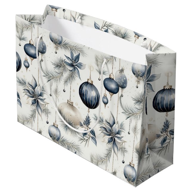 Sofistikerad jul i Blå och Guld (Baksidan Vinklad)