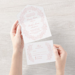 Sofistikerad Klassisk Skript Rosa Bröllop