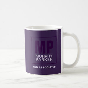 Sofistikerad Logotyp av Lila Business Monogram Kaffemugg