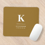 Sofistikerad Luxe Monogram med minimal Elegant frå Musmatta<br><div class="desc">En minimalistisk utformning av lodrät i elegant stil,  med färg med guld och ett stort typografiskt inledande monogram. Texten kan enkelt anpassas för en så unik design som du!</div>