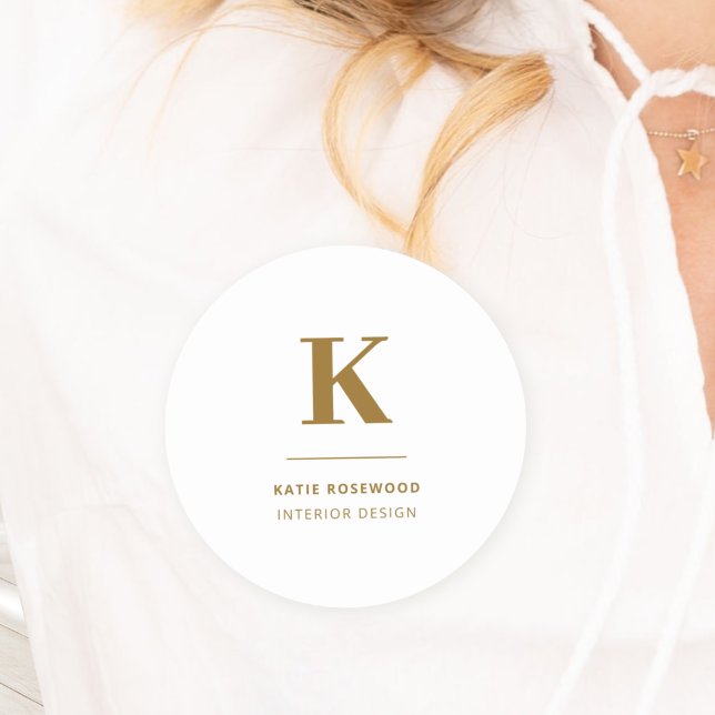 Sofistikerad Luxe Monogram med minimal Elegant frå Namnbricka (Skapare uppladdad)