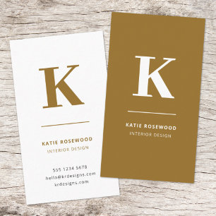 Sofistikerad Luxe Monogram med minimal Elegant frå Visitkort