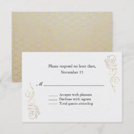 Sofistikerad luxuriös Guld-färsk Bröllop OSA Kort