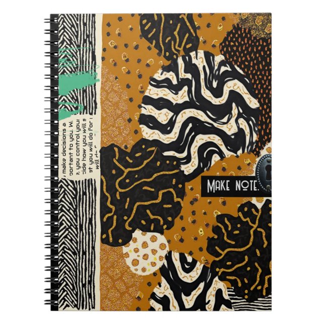 Sofistikerad lyx afrikansk asiatisk karibisk anteckningsbok (Framsidan)