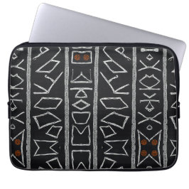 Sofistikerad lyx afrikansk karibisk mudcloth laptop fodral