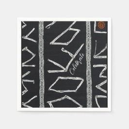 Sofistikerad lyx afrikansk karibisk mudcloth pappersservett