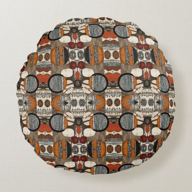 Sofistikerad lyxiska, afrikanska karibiska havet rund kudde (Framsidan)