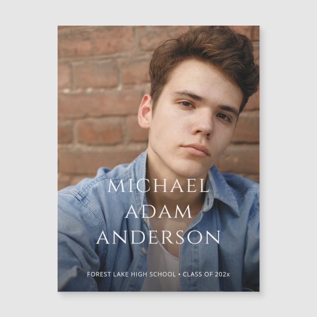 Sofistikerad magnet för examensfoto (Framsida)