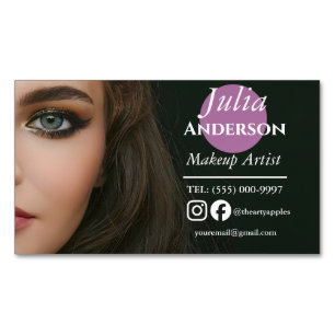 Sofistikerad Makeup Artist MUA-foto Magnetiska Visitkort