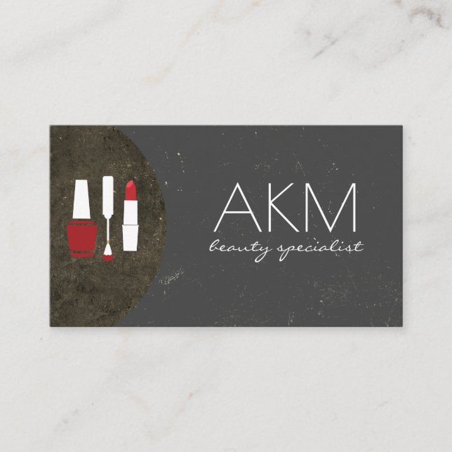 Sofistikerad makeup Artistry Monogram Visitkort (Framsida)