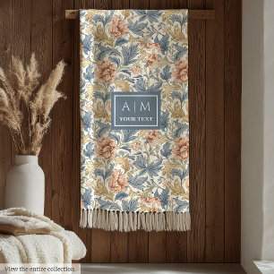 Sofistikerad marris-pimpernel-gåva från stil mönst fleecefilt