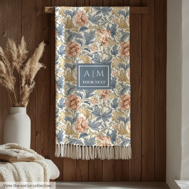 Sofistikerad marris-pimpernel-gåva från stil mönst fleecefilt (Sophisticated Morris style pimpernel pattern gift Fleece Blanket)