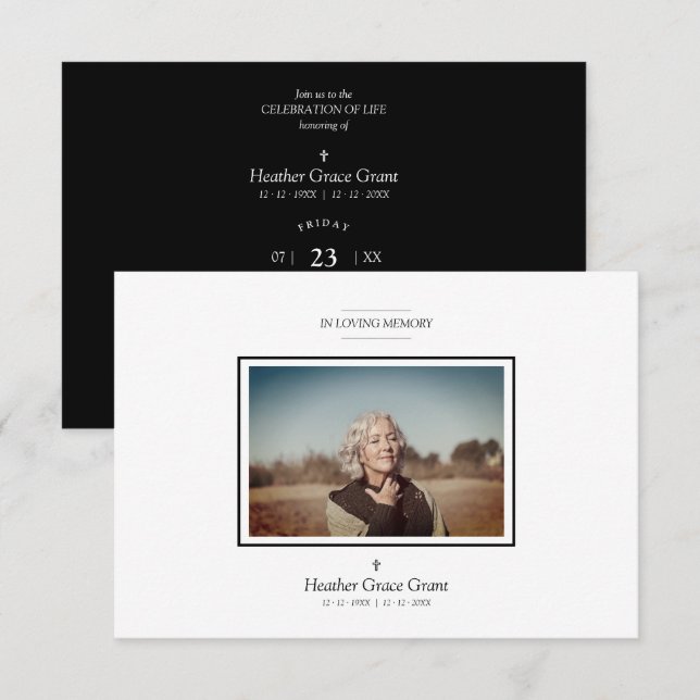 Sofistikerad, minimalistisk fotobakgrund med svart (Fram/baksida)