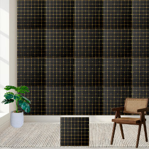 Sofistikerad, minimalistisk, geometrisk svartvitt  kakelplatta