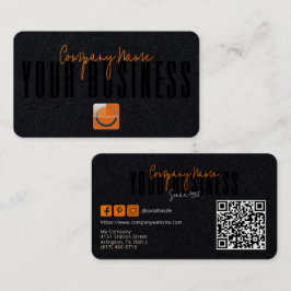 Sofistikerad Modern Black Orange Logotyp Generic Visitkort