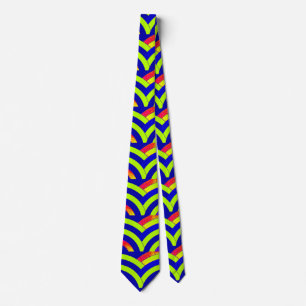 sofistikerad modern grönt/blåböjd chevron slips