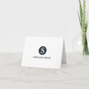 Sofistikerad MonogramPersonlig-Affär Notecards Anteckningskort
